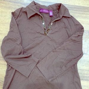 Brown cotton shirt